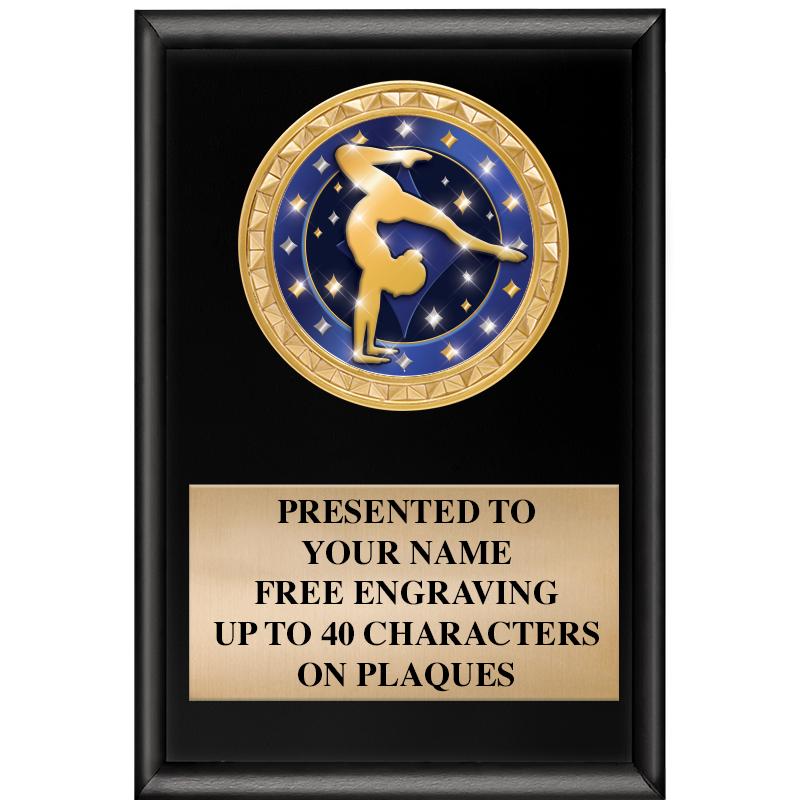 4" X 6" SHINY BLACK INSERT PLQ