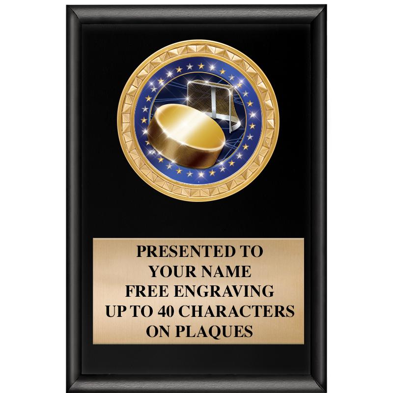 4" X 6" SHINY BLACK INSERT PLQ