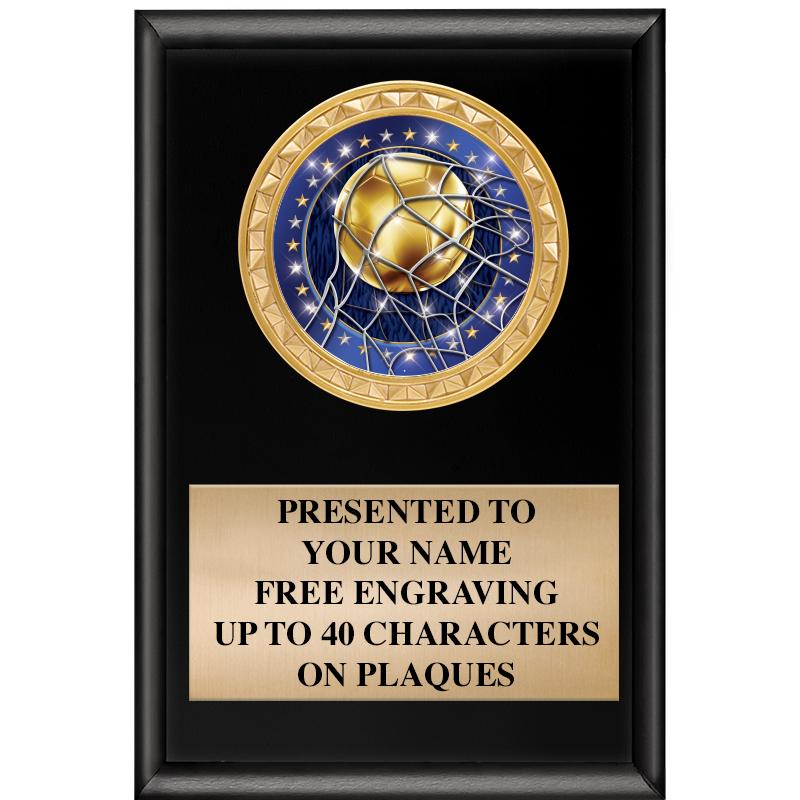 4" X 6" SHINY BLACK INSERT PLQ