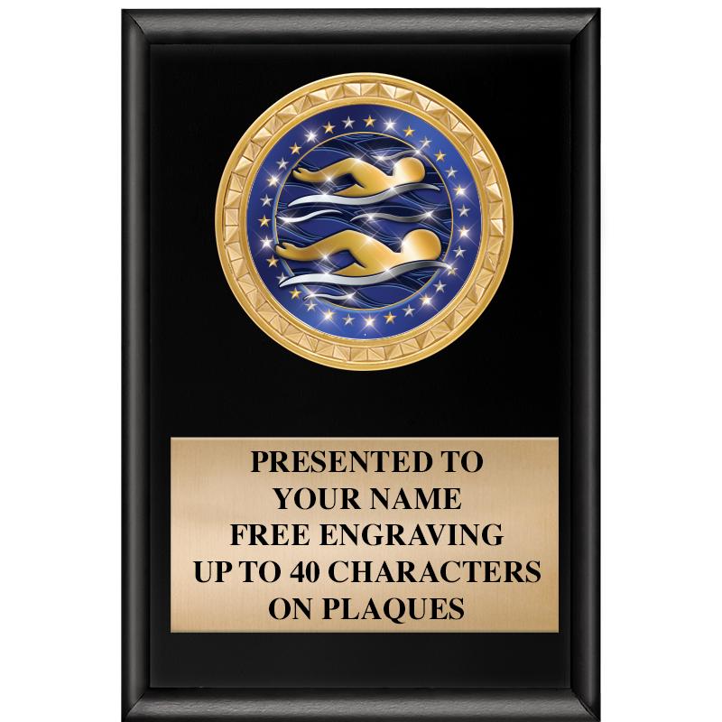 4" X 6" SHINY BLACK INSERT PLQ