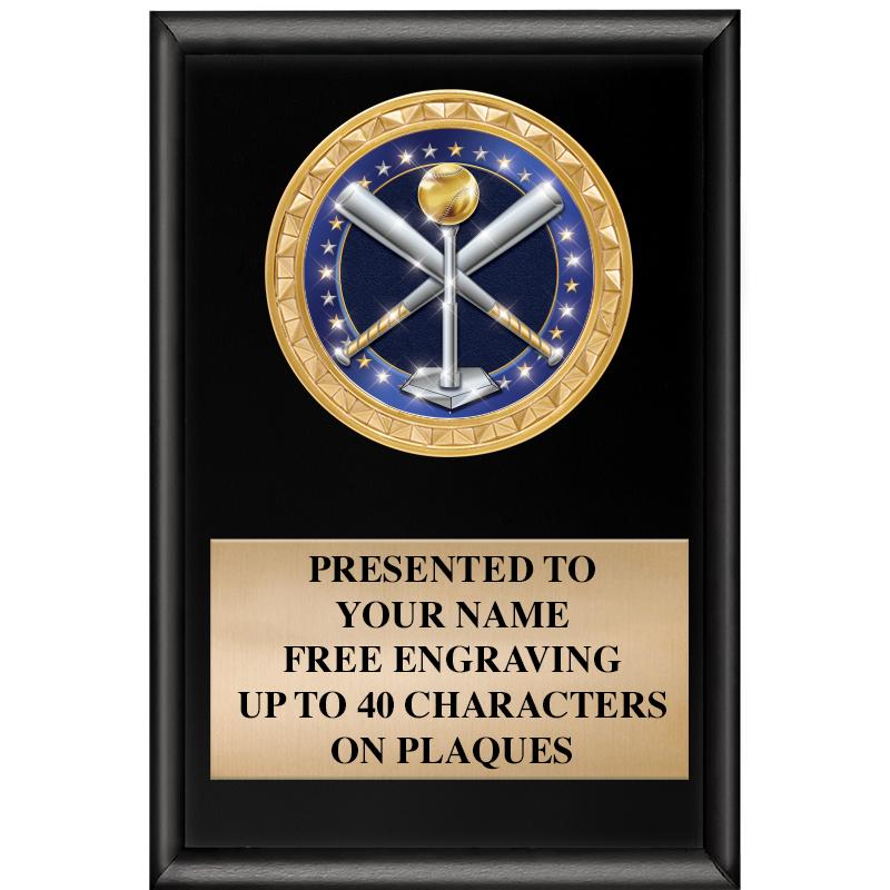 4" X 6" SHINY BLACK INSERT PLQ