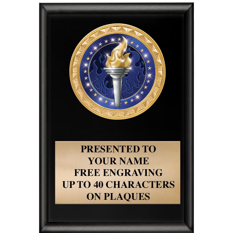 4" X 6" SHINY BLACK INSERT PLQ