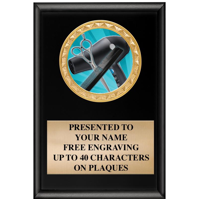 4" X 6" SHINY BLACK INSERT PLQ