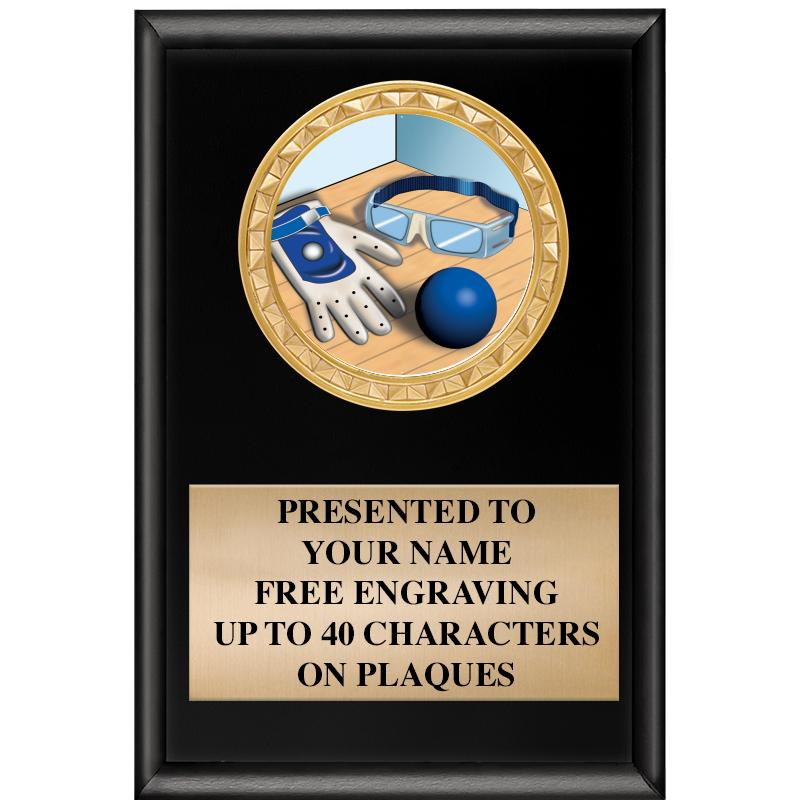 4" X 6" SHINY BLACK INSERT PLQ