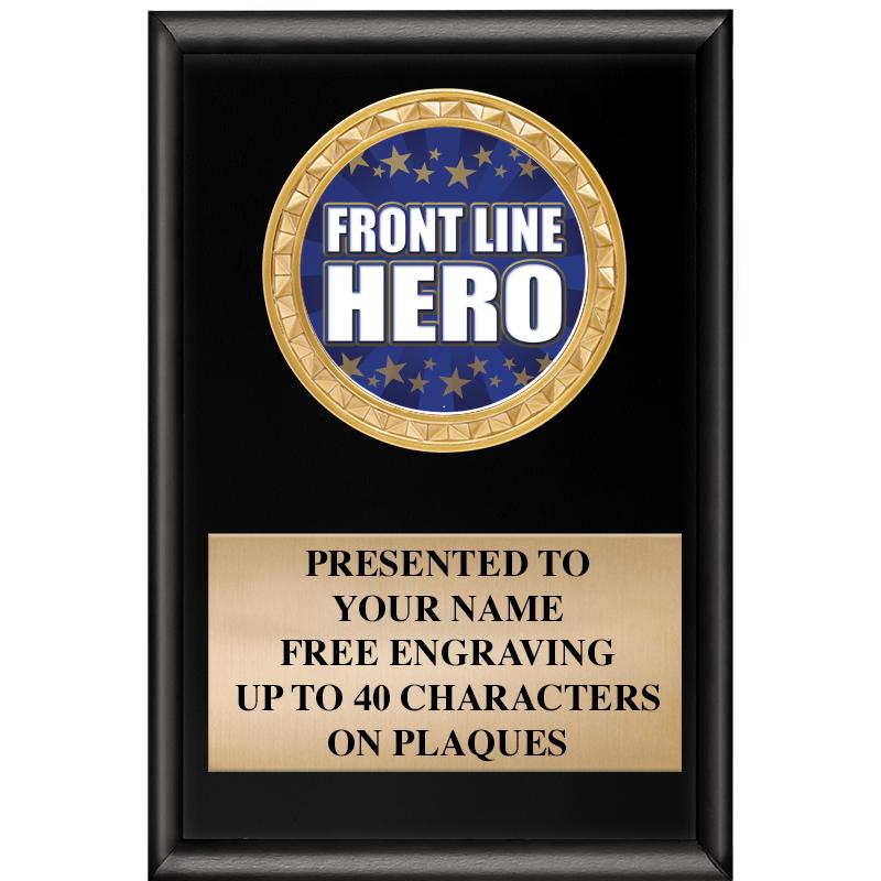 4" X 6" SHINY BLACK INSERT PLQ