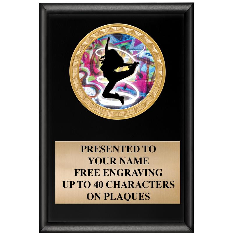 4" X 6" SHINY BLACK INSERT PLQ