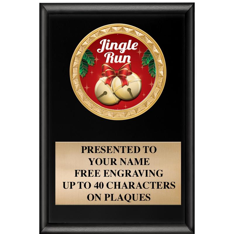 4" X 6" SHINY BLACK INSERT PLQ