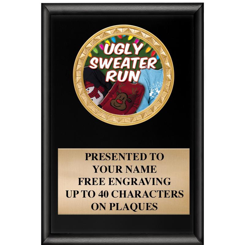 4" X 6" SHINY BLACK INSERT PLQ