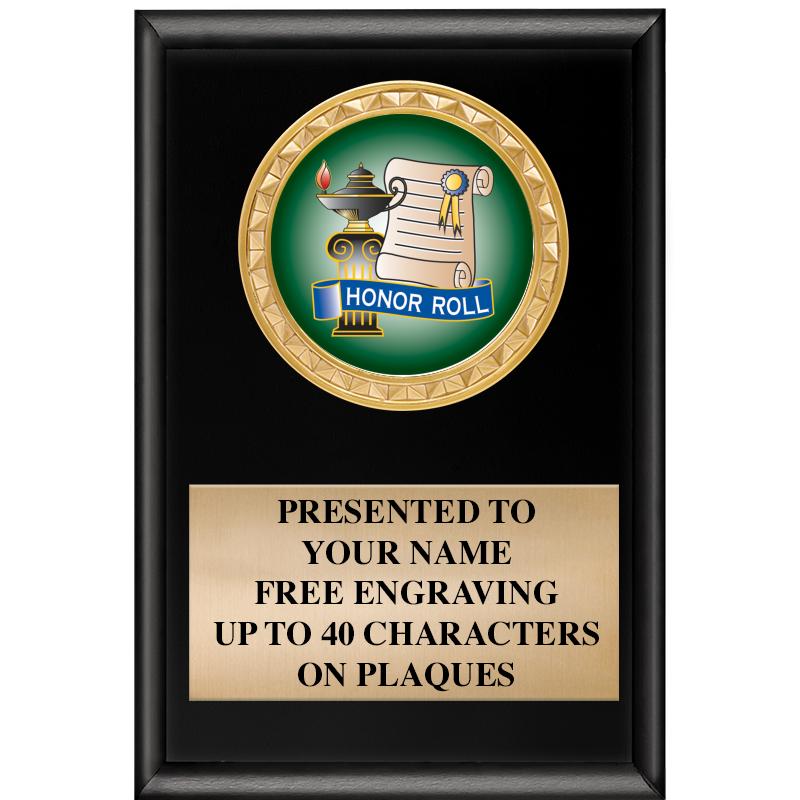 4" X 6" SHINY BLACK INSERT PLQ