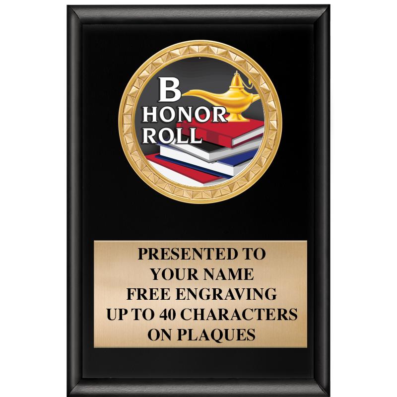 4" X 6" SHINY BLACK INSERT PLQ