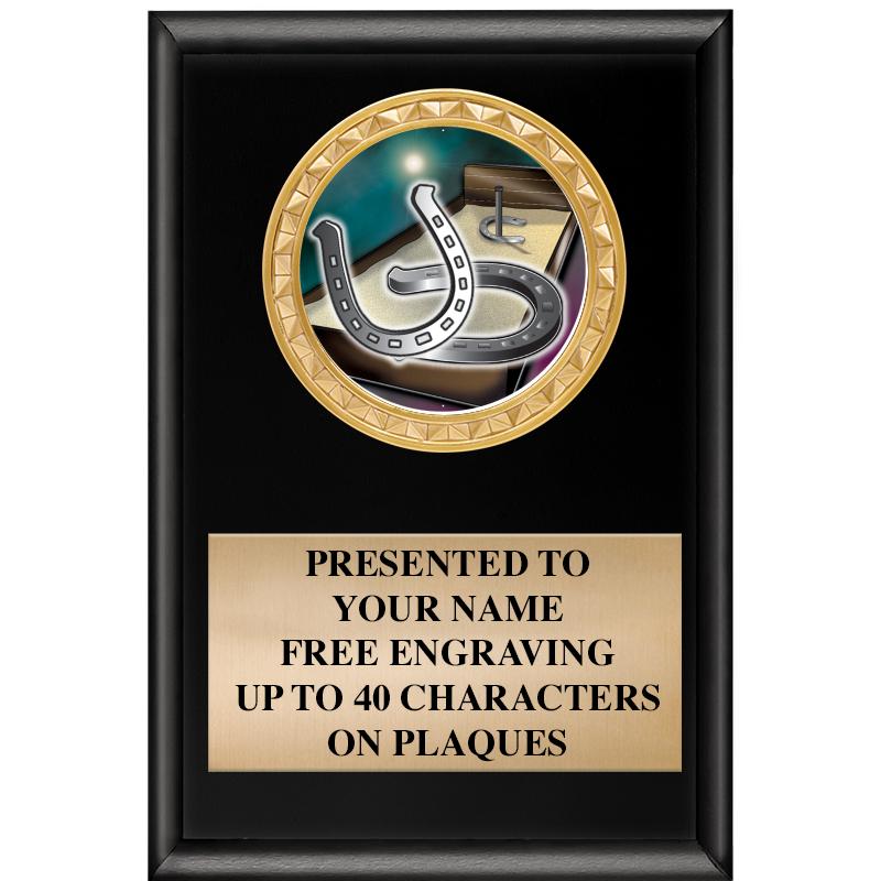 4" X 6" SHINY BLACK INSERT PLQ