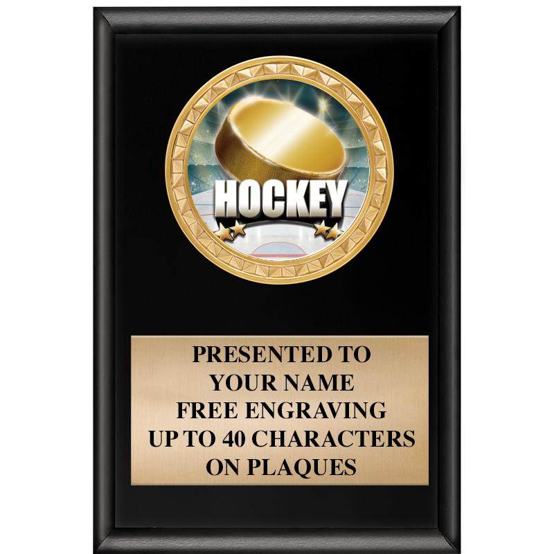 4" X 6" SHINY BLACK INSERT PLQ