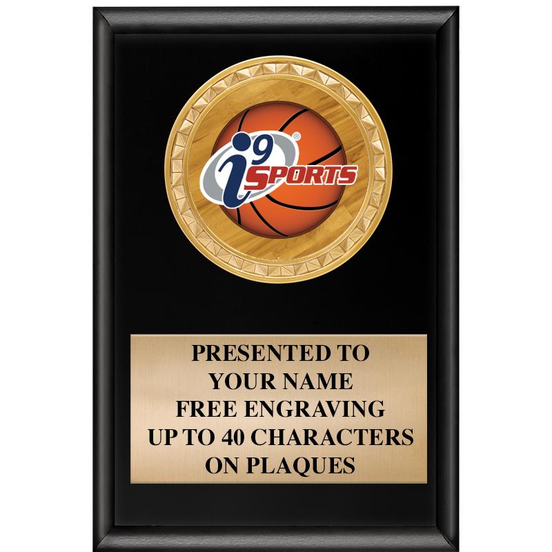 4" X 6" SHINY BLACK INSERT PLQ