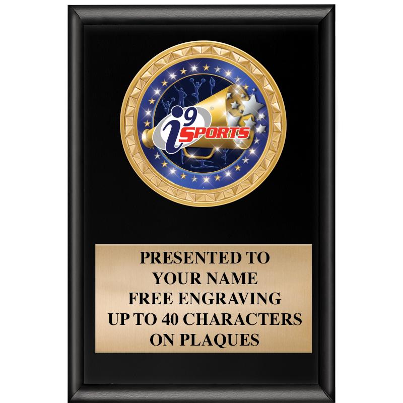 4" X 6" SHINY BLACK INSERT PLQ