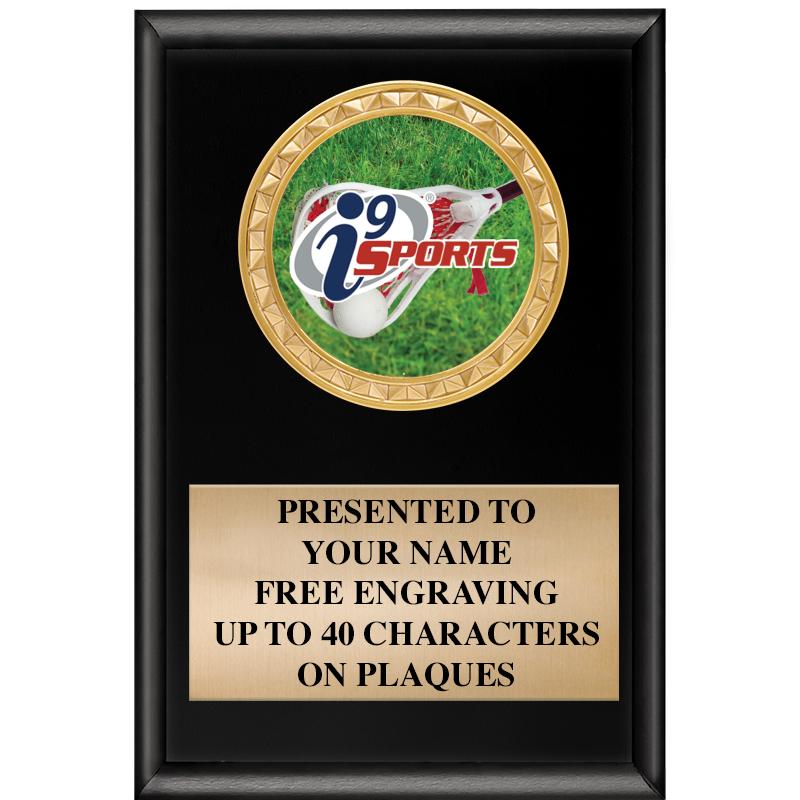4" X 6" SHINY BLACK INSERT PLQ