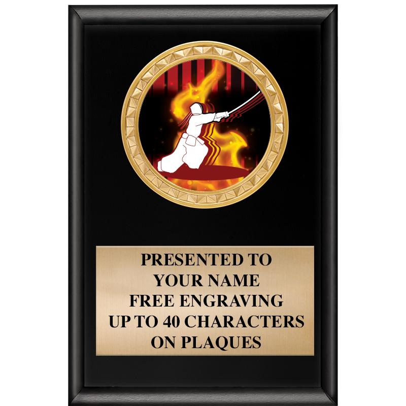 4" X 6" SHINY BLACK INSERT PLQ