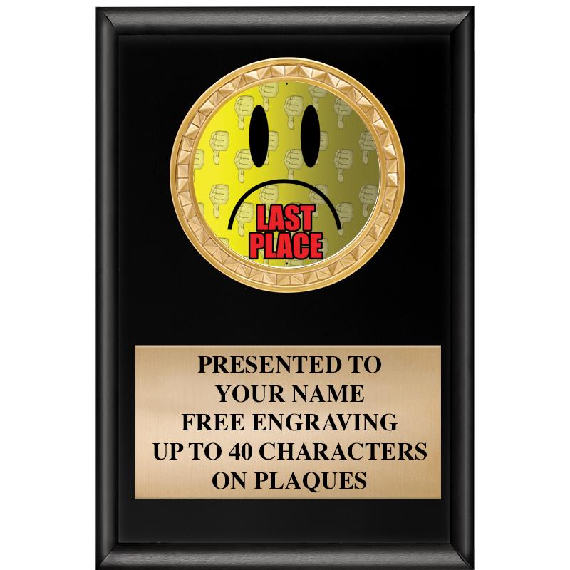 4" X 6" SHINY BLACK INSERT PLQ