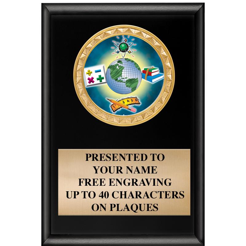 4" X 6" SHINY BLACK INSERT PLQ