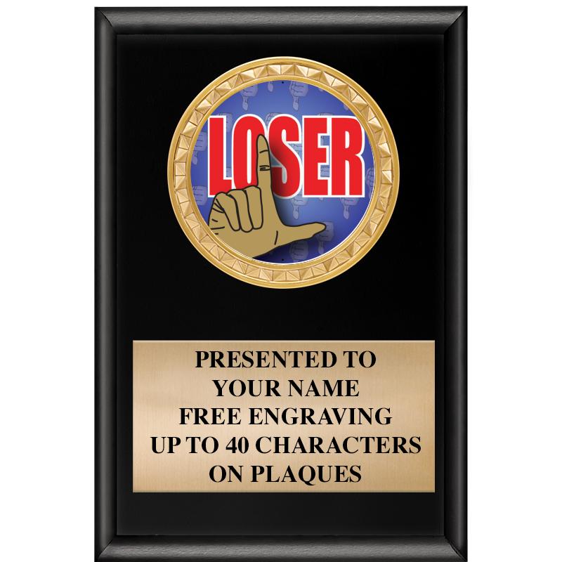 4" X 6" SHINY BLACK INSERT PLQ