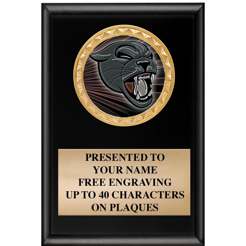 4" X 6" SHINY BLACK INSERT PLQ