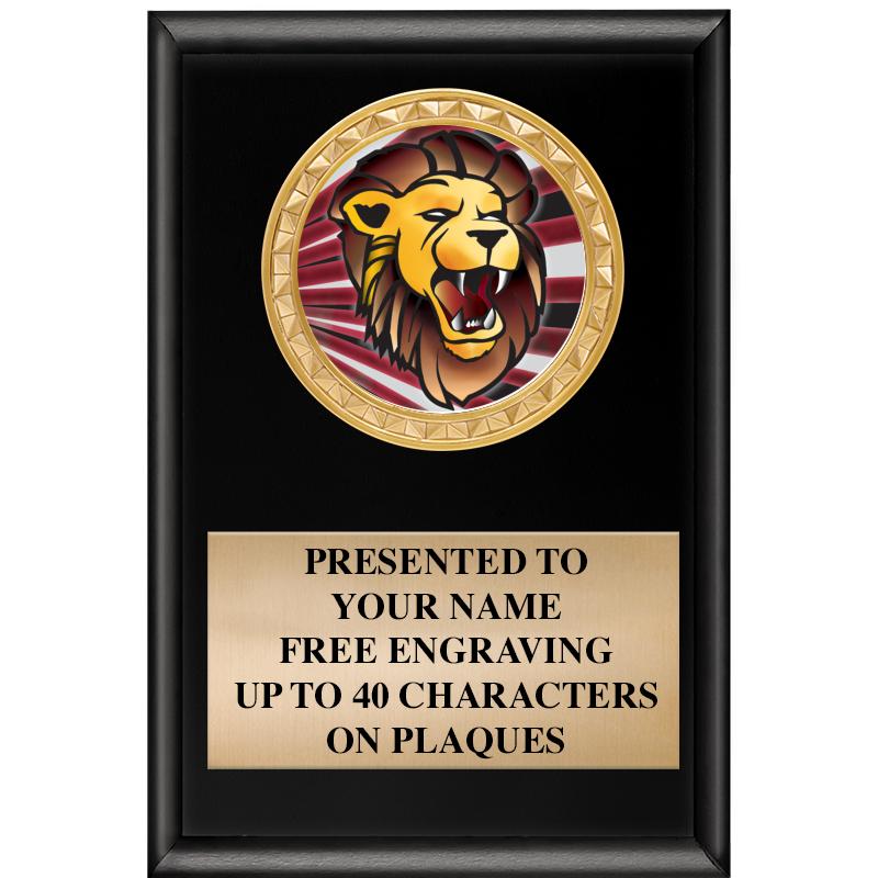 4" X 6" SHINY BLACK INSERT PLQ