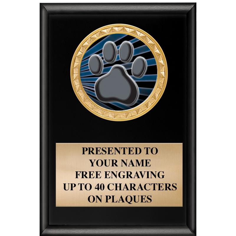 4" X 6" SHINY BLACK INSERT PLQ