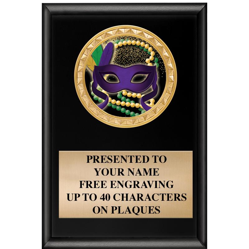 4" X 6" SHINY BLACK INSERT PLQ