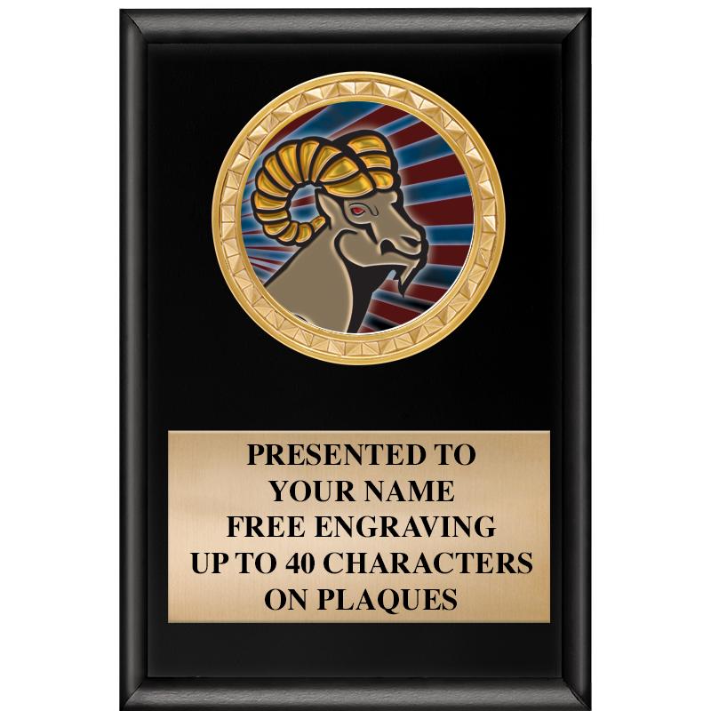 4" X 6" SHINY BLACK INSERT PLQ