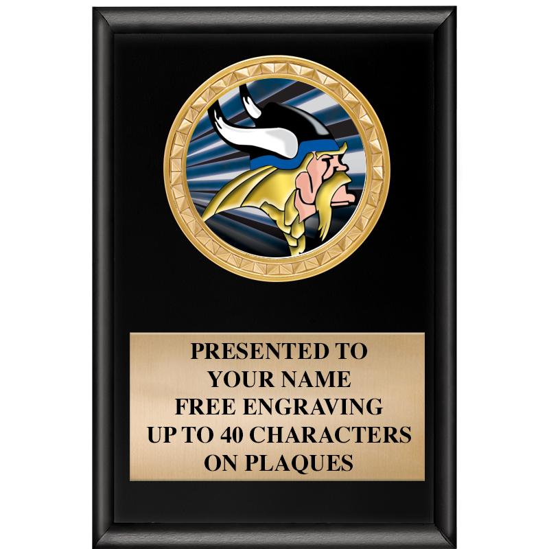 4" X 6" SHINY BLACK INSERT PLQ