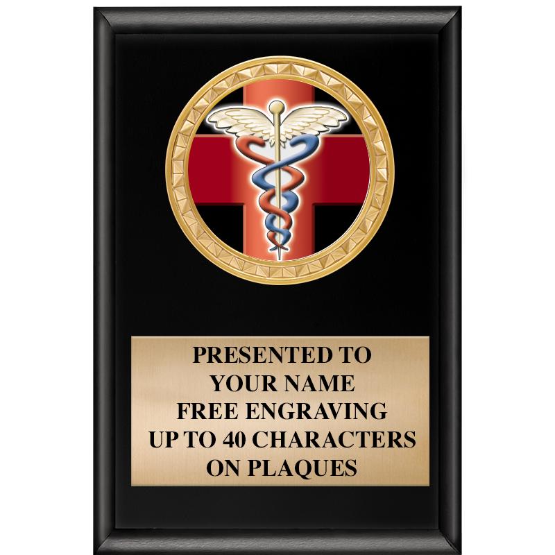 4" X 6" SHINY BLACK INSERT PLQ