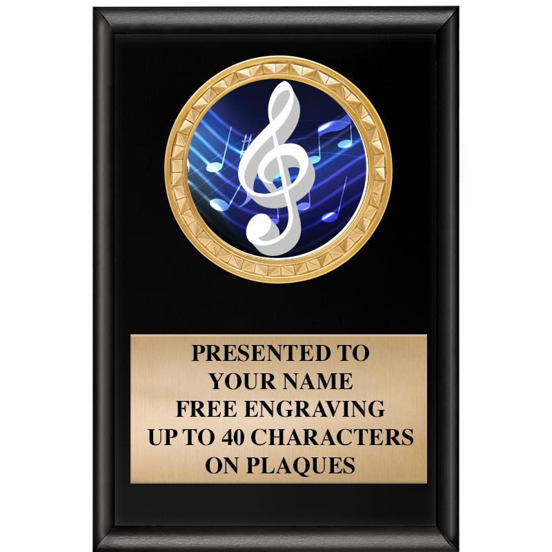 4" X 6" SHINY BLACK INSERT PLQ