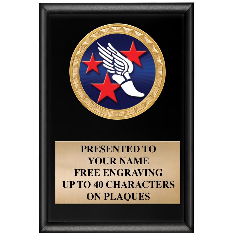 4" X 6" SHINY BLACK INSERT PLQ