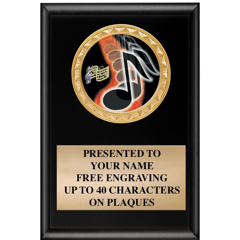 4" X 6" SHINY BLACK INSERT PLQ