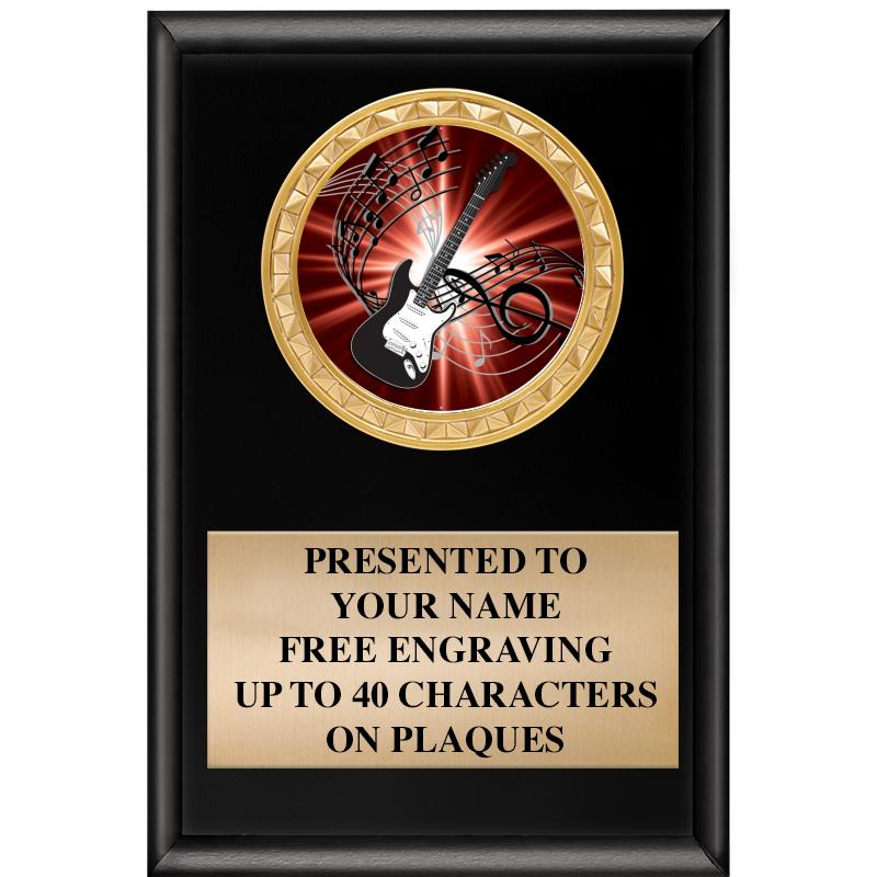 4" X 6" SHINY BLACK INSERT PLQ