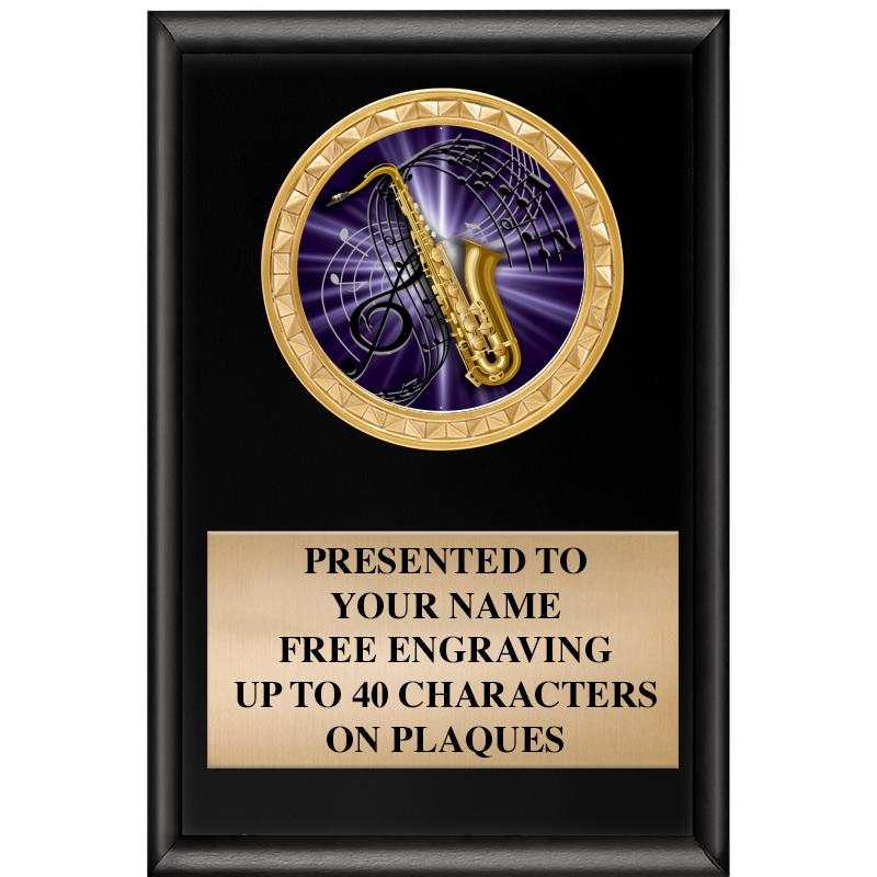 4" X 6" SHINY BLACK INSERT PLQ