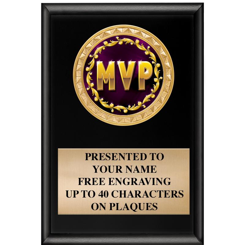 4" X 6" SHINY BLACK INSERT PLQ