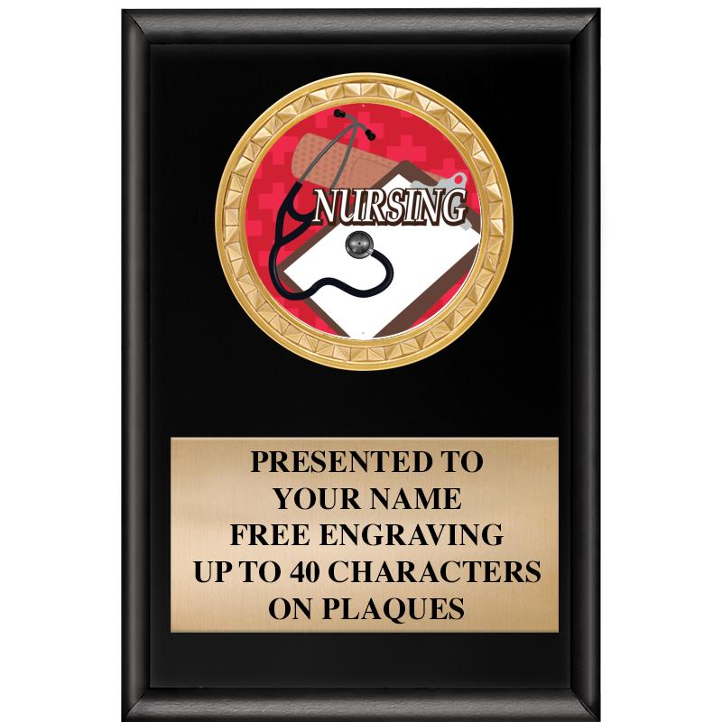 4" X 6" SHINY BLACK INSERT PLQ