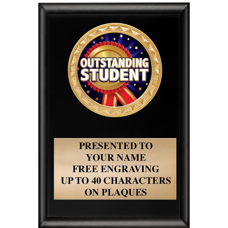 4" X 6" SHINY BLACK INSERT PLQ