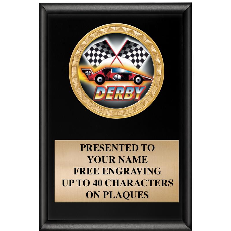 4" X 6" SHINY BLACK INSERT PLQ