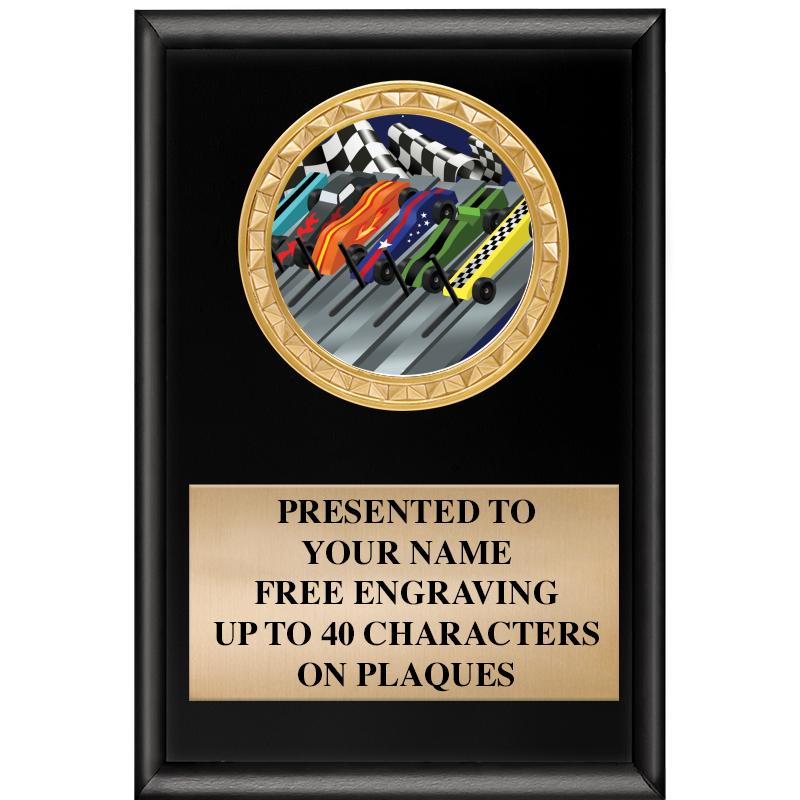 4" X 6" SHINY BLACK INSERT PLQ