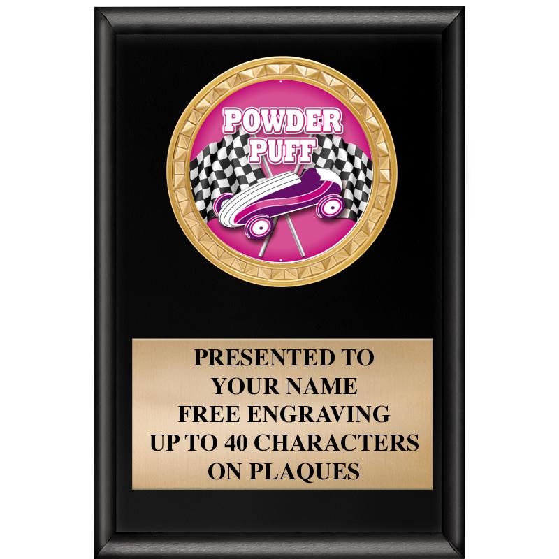 4" X 6" SHINY BLACK INSERT PLQ