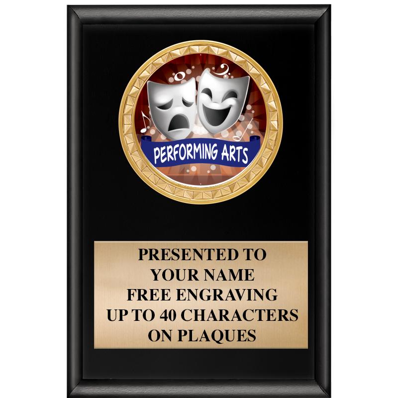 4" X 6" SHINY BLACK INSERT PLQ