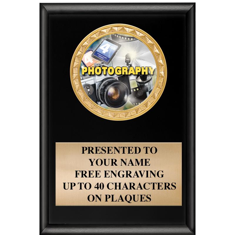 4" X 6" SHINY BLACK INSERT PLQ