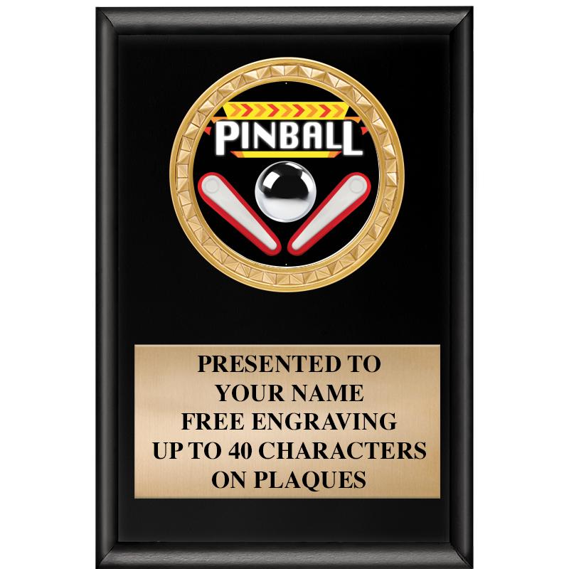 4" X 6" SHINY BLACK INSERT PLQ