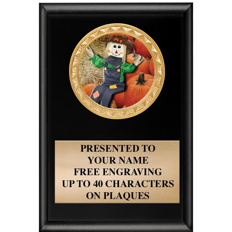 4" X 6" SHINY BLACK INSERT PLQ