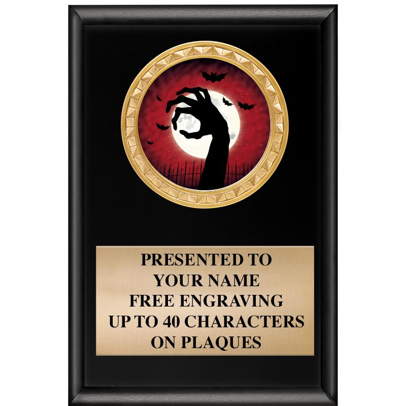 4" X 6" SHINY BLACK INSERT PLQ