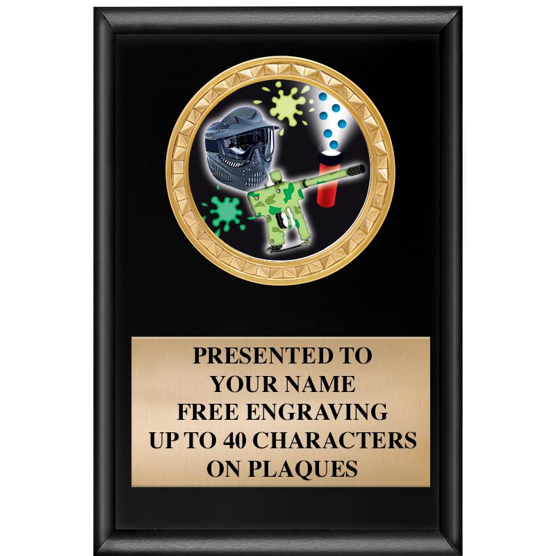 4" X 6" SHINY BLACK INSERT PLQ