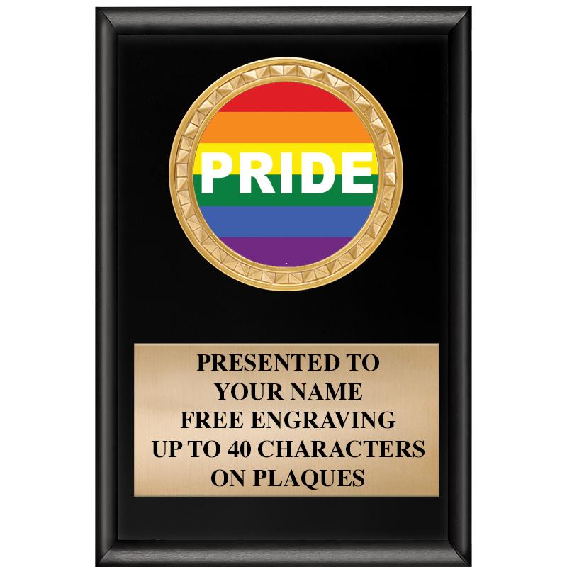 4" X 6" SHINY BLACK INSERT PLQ