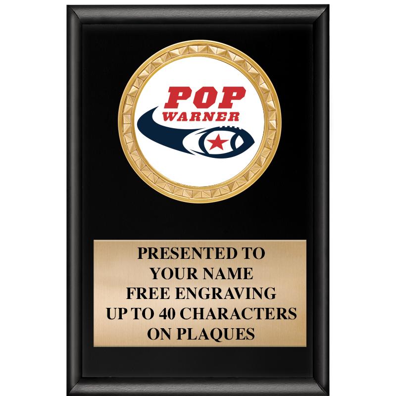 4" X 6" SHINY BLACK INSERT PLQ