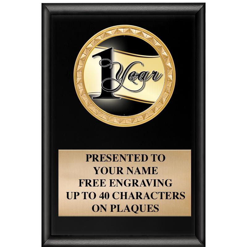 4" X 6" SHINY BLACK INSERT PLQ